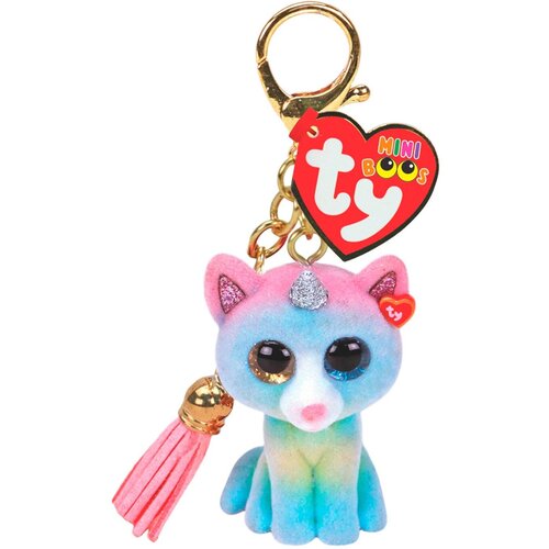 Игрушка-брелок MINI BOOS HEATHER - кошка (25059) 10cm ty beanie boos big eyes phone wipe mini unicorn fish stackable screen clean doll small soft plush toy child birthday gift