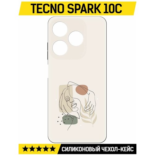 Чехол-накладка Krutoff Soft Case Грациозность для TECNO Spark 10C черный чехол накладка krutoff soft case для tecno spark 10c черный