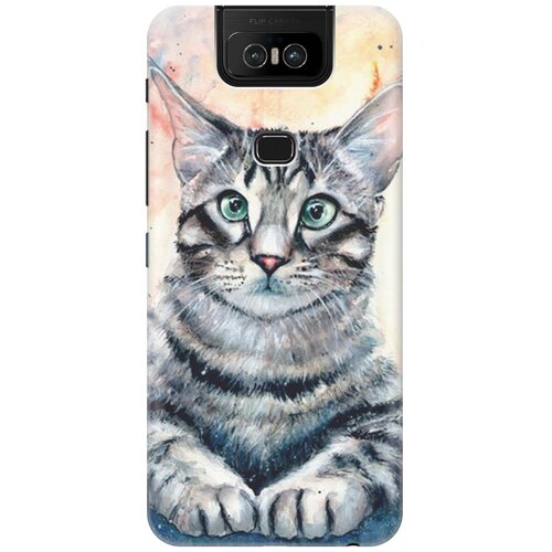фото Re:pa накладка transparent для asus zenfone 6 zs630kl с принтом "ушастый котик"