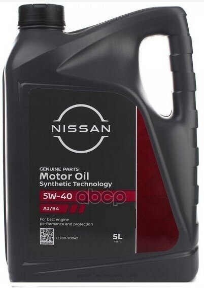 NISSAN Ke90090042_масло Моторное 5w40 Motor Oil (5l)! (Синт.), Заменен На Ke90090042r Api Sl/Cf, Acea A3/B4_ak