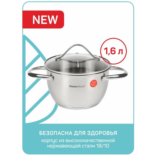 Кастрюля со стеклянной крышкой Conico-1,6