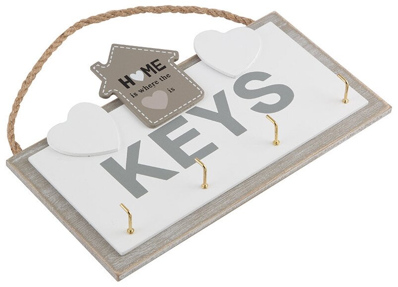 ключница ВОЛШЕБНАЯ СТРАНА KEYS 205х25х137мм МДФ/металл - фото №2
