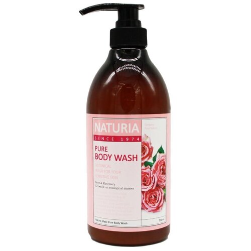 NATURIA PURE BODY WASH (Rose  Rosemary) Гель для душа роза/розмарин, 100мл