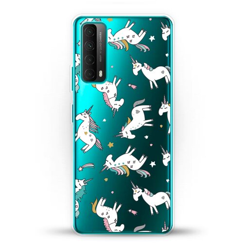 фото Силиконовый чехол единороги на huawei p smart 2021 andy & paul