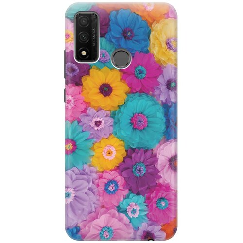 фото Cиликоновый чехол на huawei p smart 2020 / хуавей п смарт 2020 с принтом "бумажные цветы" gosso