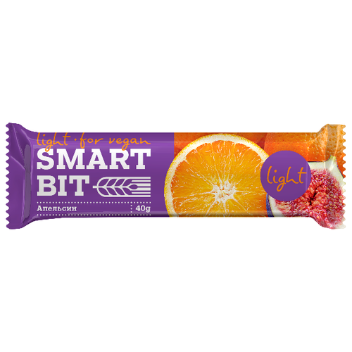 фото Smartbit батончик фруктово-злаковый smartbit инжир с апельсином 40 гр, 25 шт