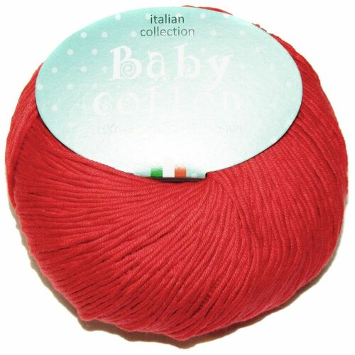 Пряжа Baby Cotton - 1 моток (180 м, 50 гр), цвет 18