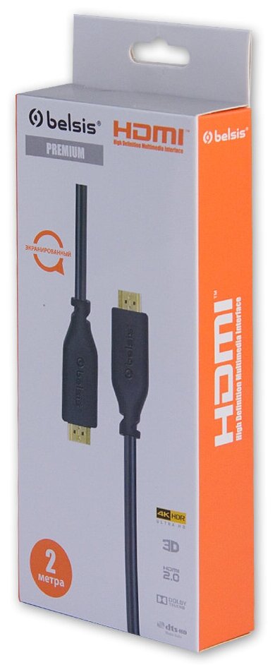 Кабель HDMI 3м Belsis BW1428 круглый черный - фото №9