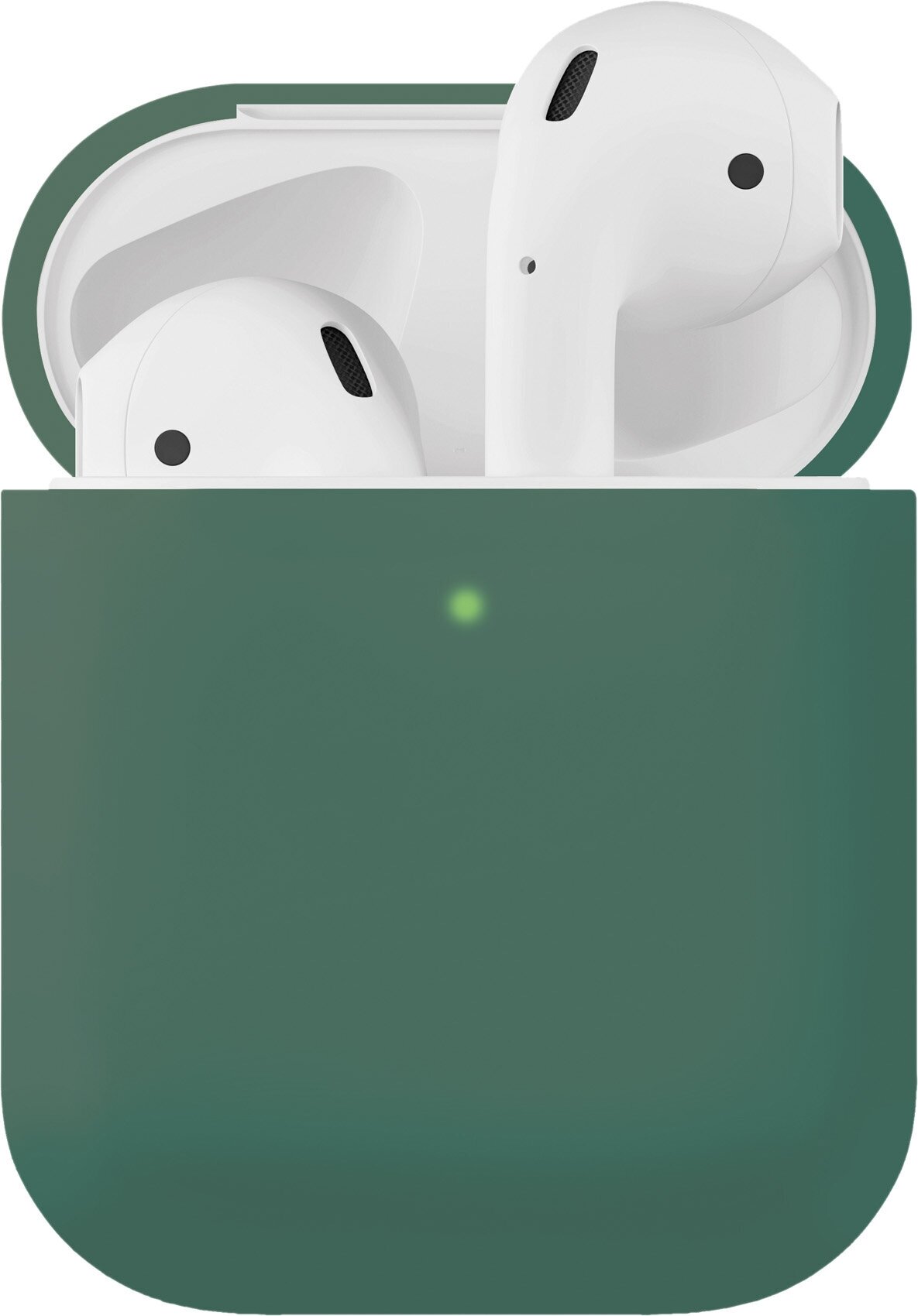 Чехол moonfish MF-APC-033 (для Apple Airpods, Soft Touch, Antishock, темно-зеленый)