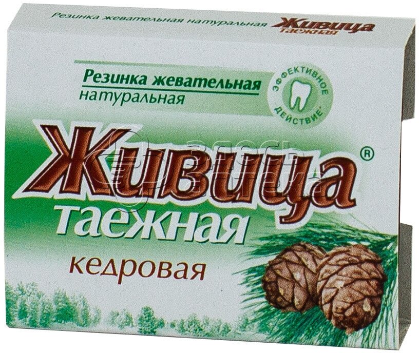 Резинка жевательная "Живица таежная" Кедровая, 5 штук по 0,8г