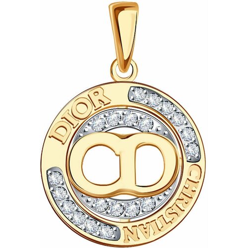 фото Подвеска diamant online, золото, 585 проба, фианит