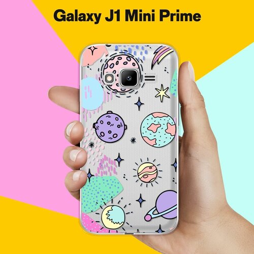 Силиконовый чехол на Samsung Galaxy J1 Mini Prime Узор из планет / для Самсунг Галакси Джей 1 Мини Прайм пластиковый чехол волны 5 на samsung galaxy s4 mini самсунг галакси с 4 мини