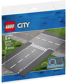 Конструктор LEGO City 60236 Прямой и Т- образный перекрёсток