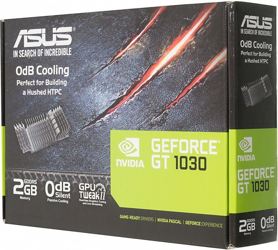 Видеокарта ASUS GeForce GT 1030 Silent LP 2GB (GT1030-SL-2G-BRK)