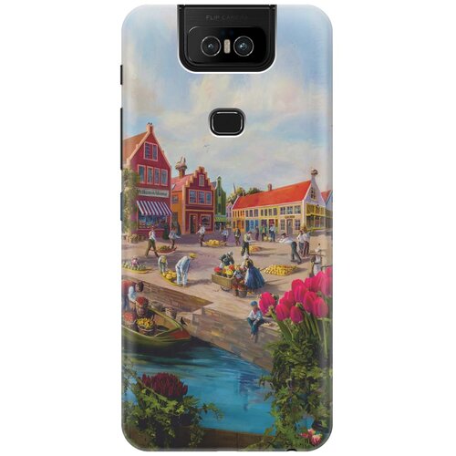 фото Re:pa накладка transparent для asus zenfone 6 zs630kl с принтом "старинный амстердам"