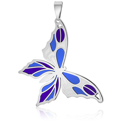 фото Jeweller karat подвеска серебряная с эмалью "бабочка" 2036544/9бг-с-ф