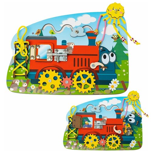 Деревянный Бизиборд Паровозик БЗ-005