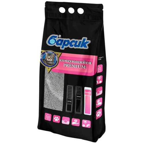 Комкующийся наполнитель Барсик Комкующийся Premium, 3.3л