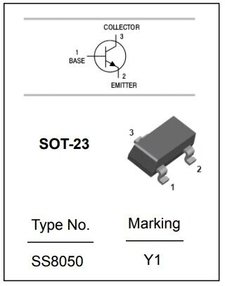 Транзистор SS8050 Y1 SMD 2шт.