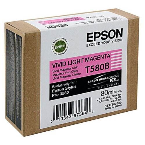 Картридж Epson C13T580B00, 400 стр, светло-пурпурный