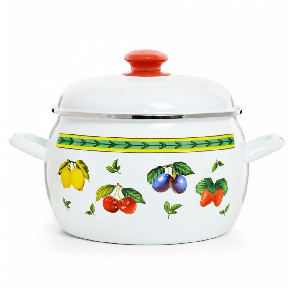 Кастрюля "Фруктовое ассорти" сферическая 5.0 л