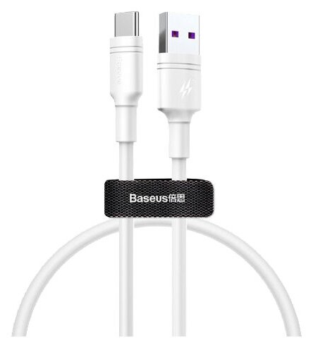 Кабель CATSH-B02 Baseus Double-ring Huawei quick charge cable USB For Type-C 5A 1m Белый