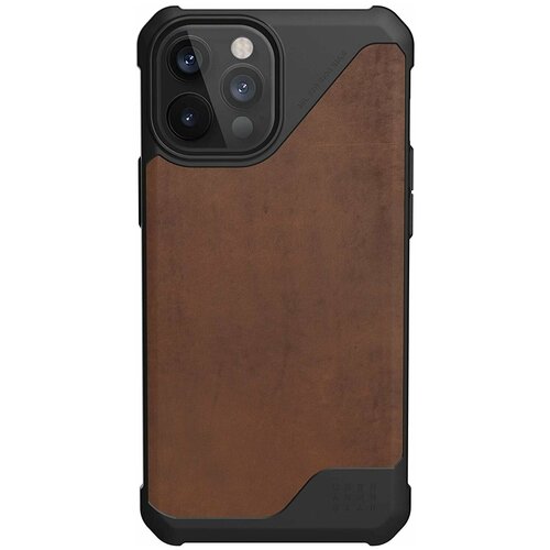 фото Чехол uag metropolis lt series case для iphone 12 pro max коричневый (lthr armr brown)