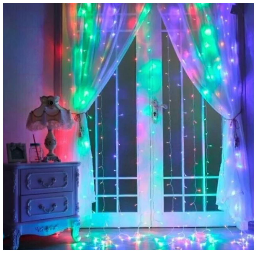 1,5*1,5м. Электрогирлянда ''Занавес'' с контроллером (теплый) 156LED IP20 Vegas 55077 - фото №3