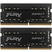 Оперативная память KINGSTON SO-DIMM DDR4 32Gb (2X16Gb) 3200MHz pc-25600 FURY Impact Black (KF432S20IBK2/32)