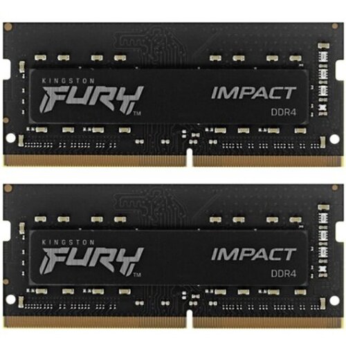 Оперативная память KINGSTON SO-DIMM DDR4 32Gb 2X16Gb 3200MHz pc-25600 FURY Impact Black KF432S20IBK232 1054500₽