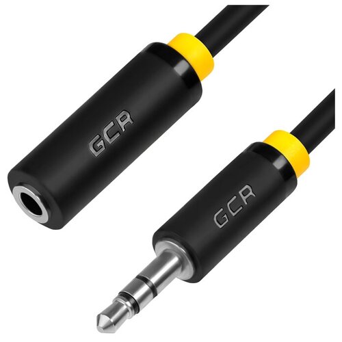 Удлинитель GCR AUX jack 3.5mm (GCR-STM01/16), 0.5 м, 1 шт., черный переходник jack rca greenconnect gcr 51842 1 0m