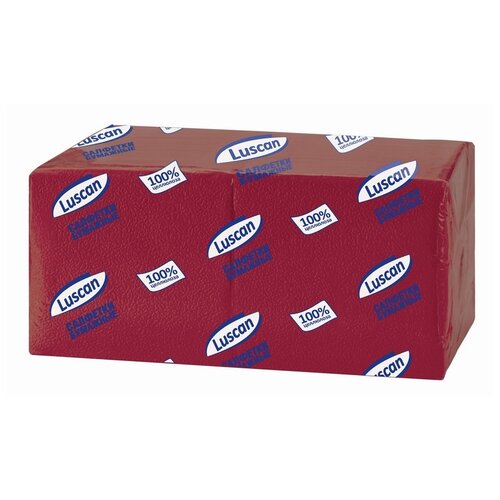 Купить Салфетки бумажные Luscan Profi Pack 1-слойные 24x24 см красные 400 штук в упаковке, 476879, красный, Бумажные салфетки