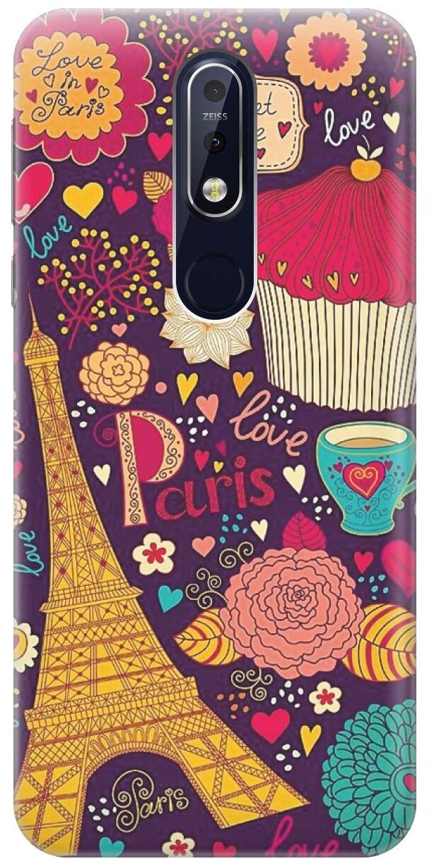 RE: PAЧехол - накладка ArtColor для Nokia 7.1 (2018) с принтом "Love in Paris"