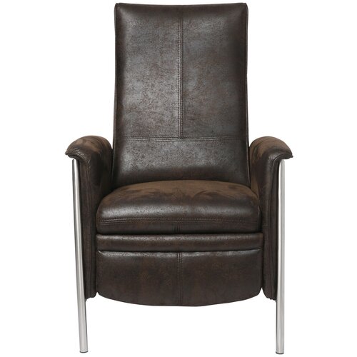 фото Kare design кресло для отдыха lazy, коллекция "ленивый" 72*104*91, сталь, пенополиуретан, замша, коричневый