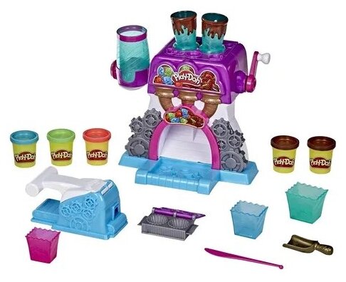 Масса для лепки Play-Doh Kitchen Creations Конфетная фабрика (E98445L0), разноцветный, 5 цв., 1500 г - фото №1