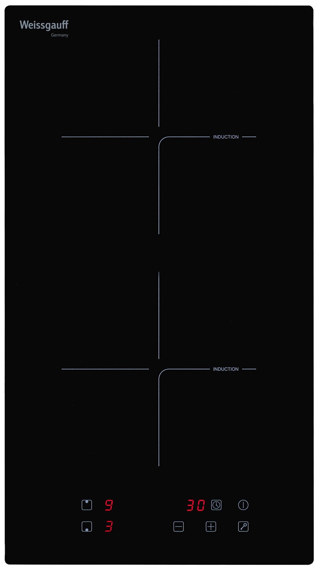 Индукционная варочная панель WEISSGAUFF HI 32, независимая, черный - фотография № 1