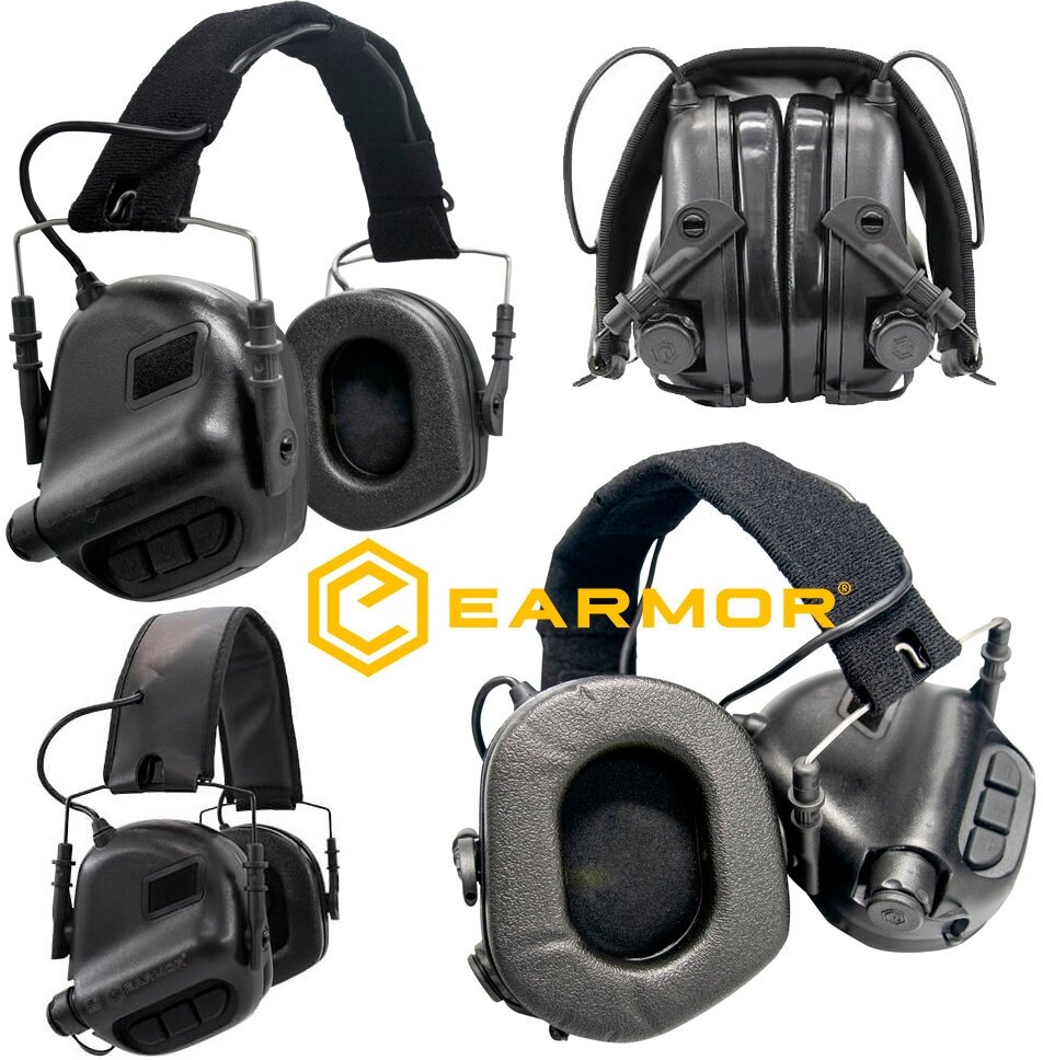 Стрелковые активные наушники Earmor M31 (black)