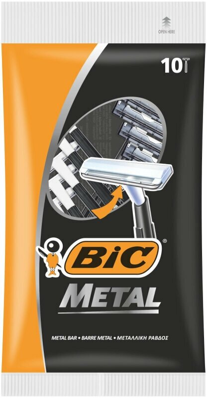 Станок для бритья BIC Metal с одним лезвием, 10 шт.