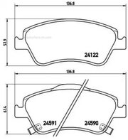 BREMBO P83079 P83079_=1310 02 [0446502200] ! колодки дисковые п.\ Toyota Auris 1.4VVTi/1.6VVTi/2.0D-4D/2.2D 07>