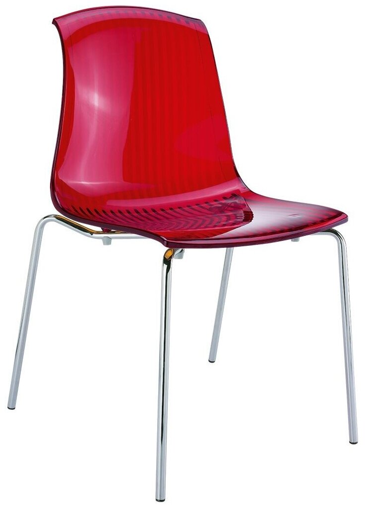 Прозрачный стул Siesta Contract Allegra, красный