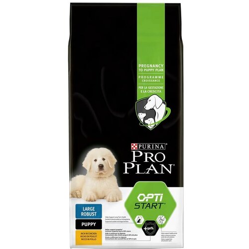 Purina Pro Plan для крупных пород от 25 кг с мощным телосложением Puppy Large Robust с комплексом Optistart, со вкусом курицы (12 кг)