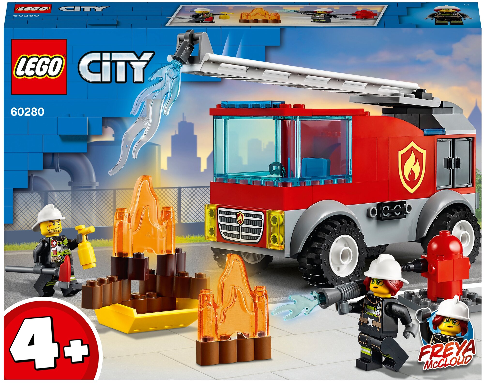 Конструктор LEGO CITY Пожарная машина с лестницей, LEGO .