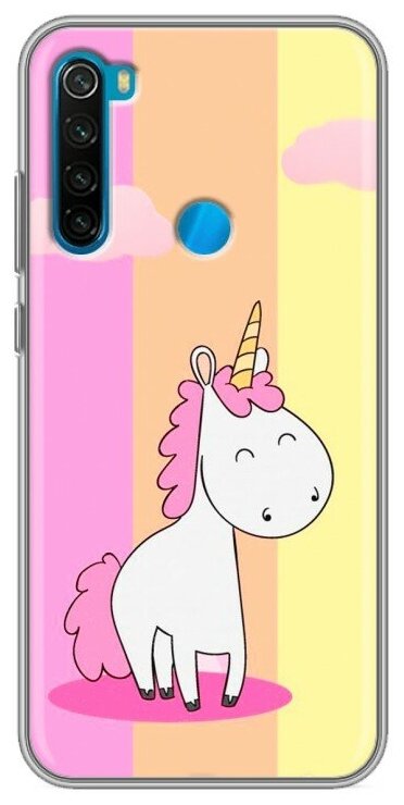 Дизайнерский силиконовый чехол для Редми Нот 8 / Xiaomi RedMi Note 8 Единорожка
