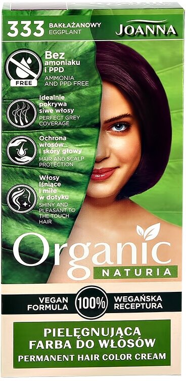 Краска для волос `JOANNA` ORGANIC NATURIA (тон 333) баклажановый