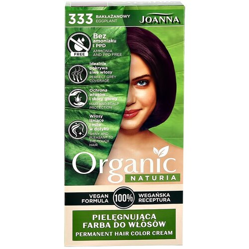 Краска для волос `JOANNA` ORGANIC NATURIA (тон 333) баклажановый