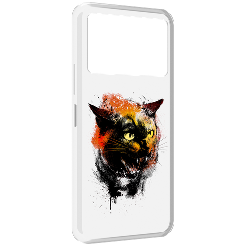 Чехол MyPads сиамский кот для Infinix NOTE 12 VIP (X672) задняя-панель-накладка-бампер
