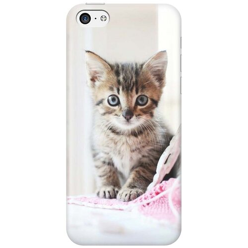 фото Cиликоновый чехол на apple iphone 5c / эпл айфон 5с с принтом "милый котенок" gosso