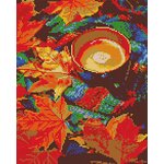 Набор для вышивания чешским бисером Вышивочка Тёплый кофе 30х24 - изображение