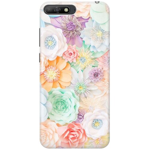 фото Cиликоновый чехол на huawei y6 (2018) / хуавей у6 (2018) с принтом "цветочное многообразие" gosso
