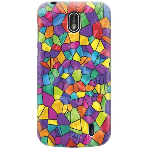 фото Cиликоновый чехол на nokia 1 / нокиа 1 с принтом "яркая мозаика" gosso